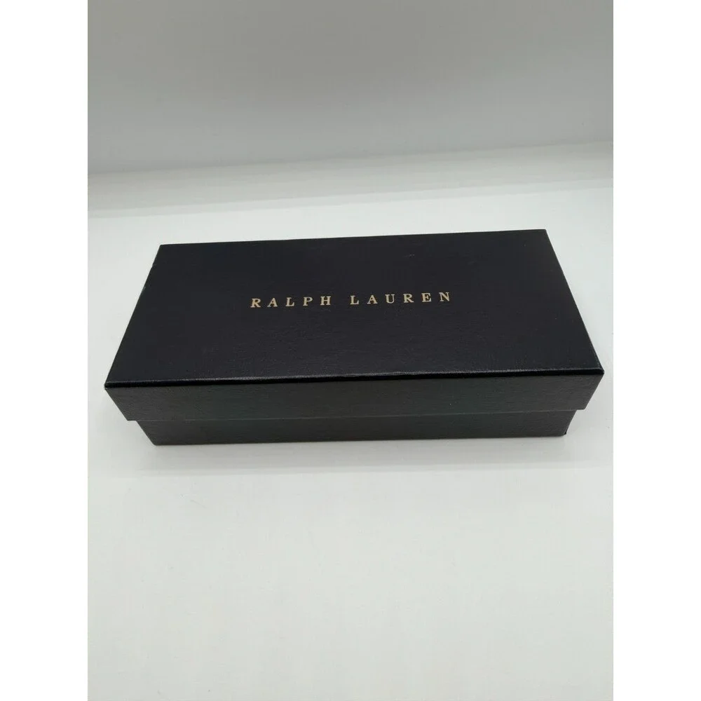 Ralph Lauren Eyeglasses Sunglasses Case Box w/ Cloth Authentic Black EUC Set